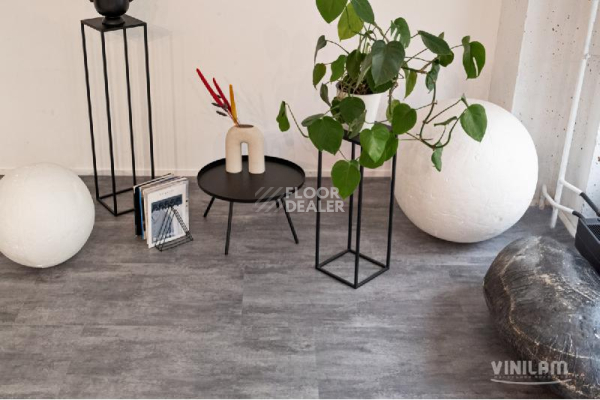 Кварцвиниловые полы Vinilam Ceramo Stone 2,5 мм 71616 Цемент Серый фото 1 | FLOORDEALER
